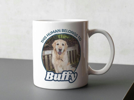 Personalized Dog Photo Mug: Custom Pet Portrait, Dog Mum/Dad Gift