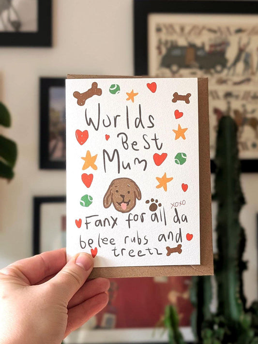 Dog Mum Birthday Card: Illustrated Mother's Day Card