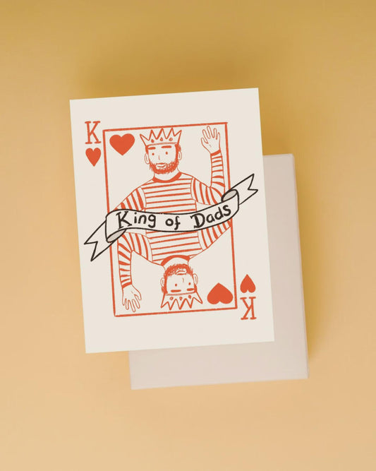 King of Dads Father's Day Card: Hand-Drawn A6 Recycled Card