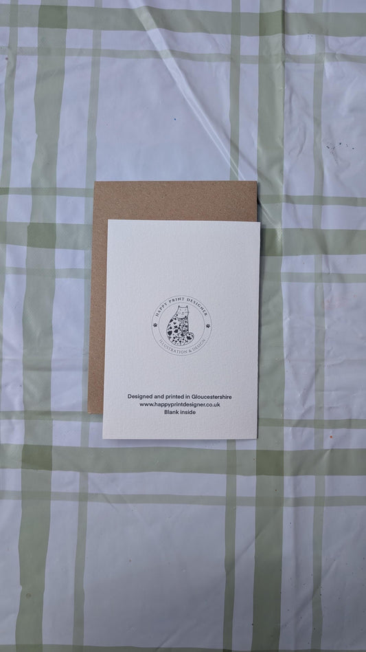 Any occasion greeting card. Notecards. Two dogs staring at the sky illustration. Thinking of you