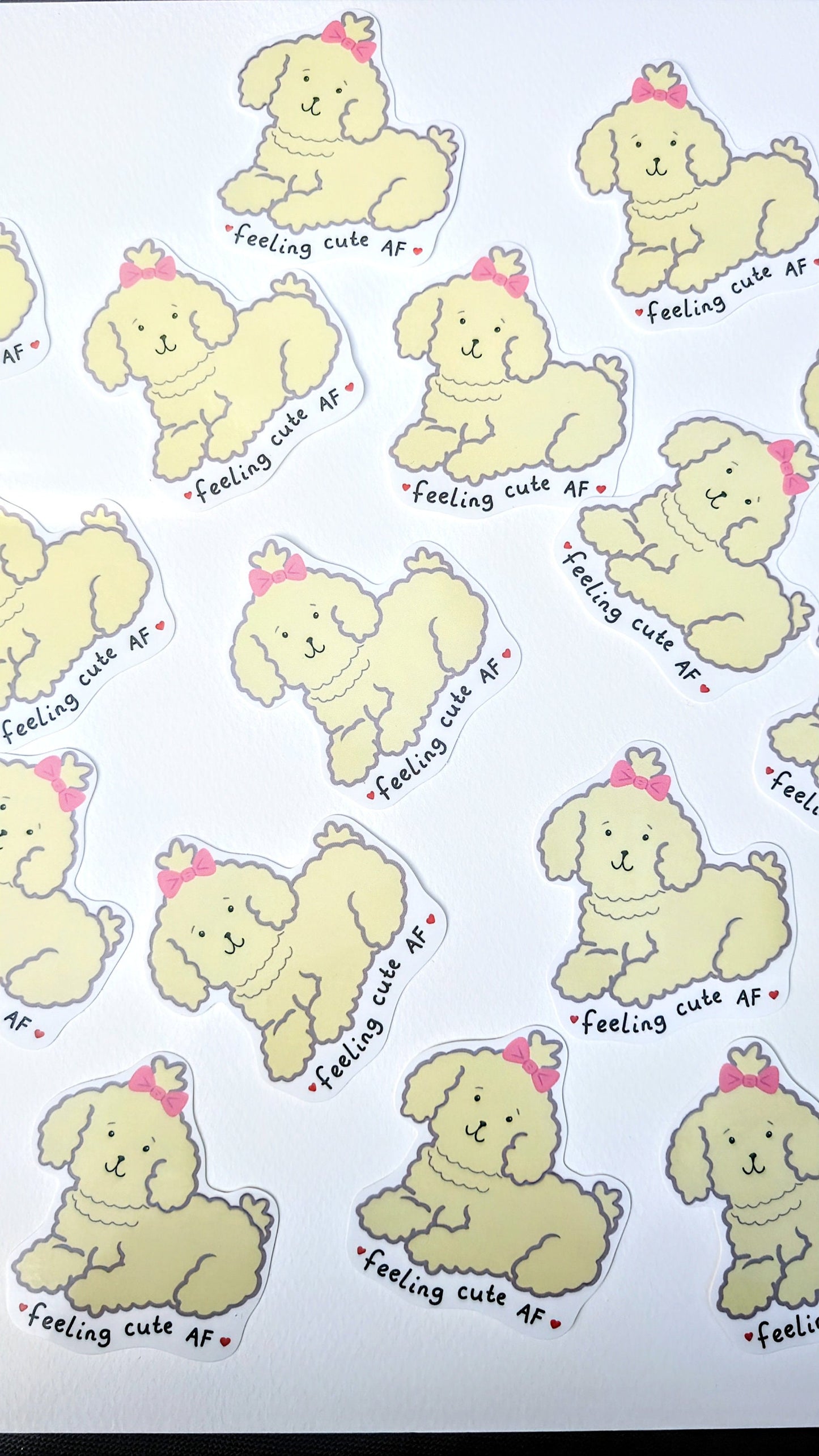 Fluffy Dog Vinyl Sticker, Laptop Decal