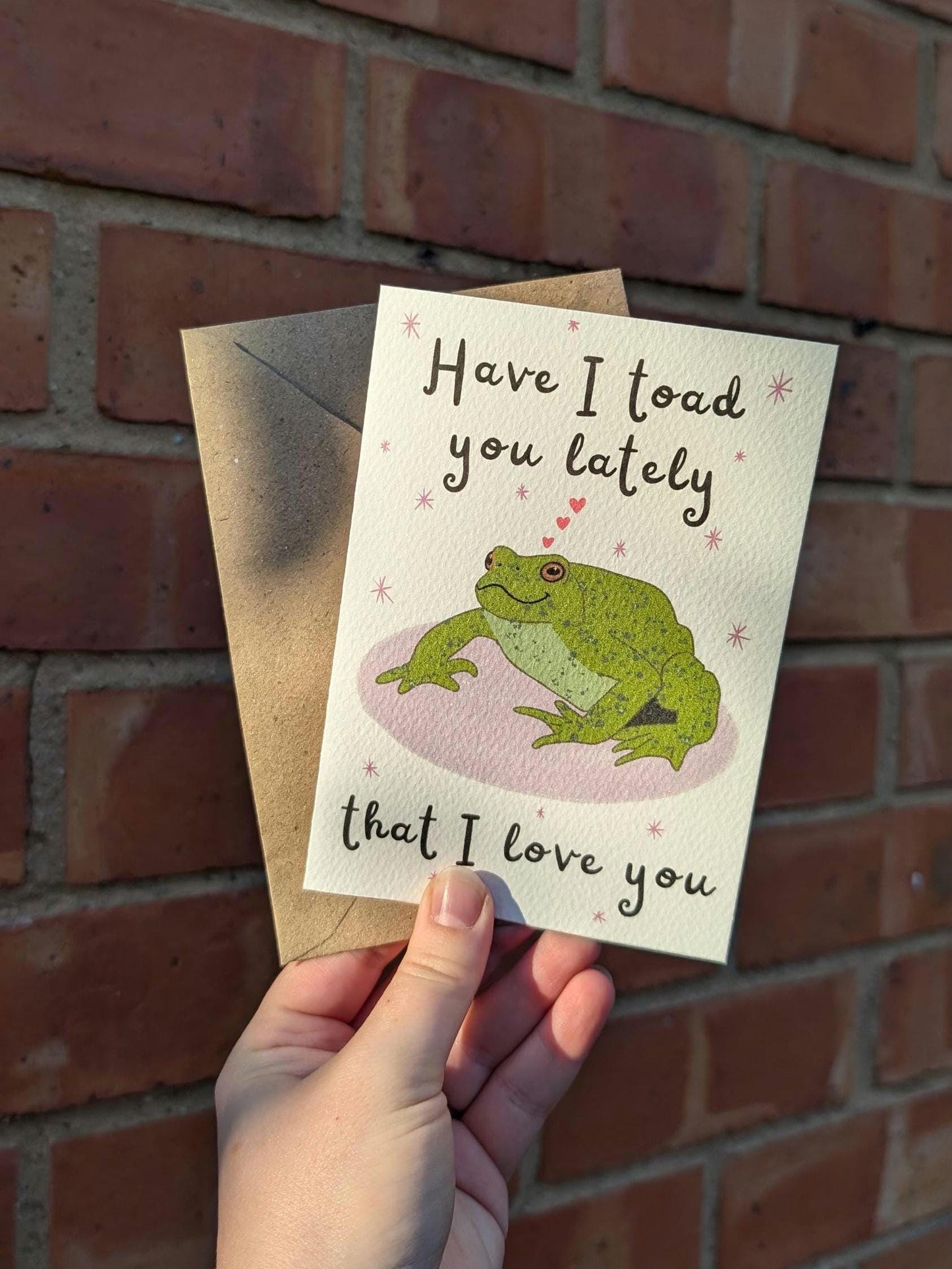 Toad Love Card, Illustrated Anniversary Greeting
