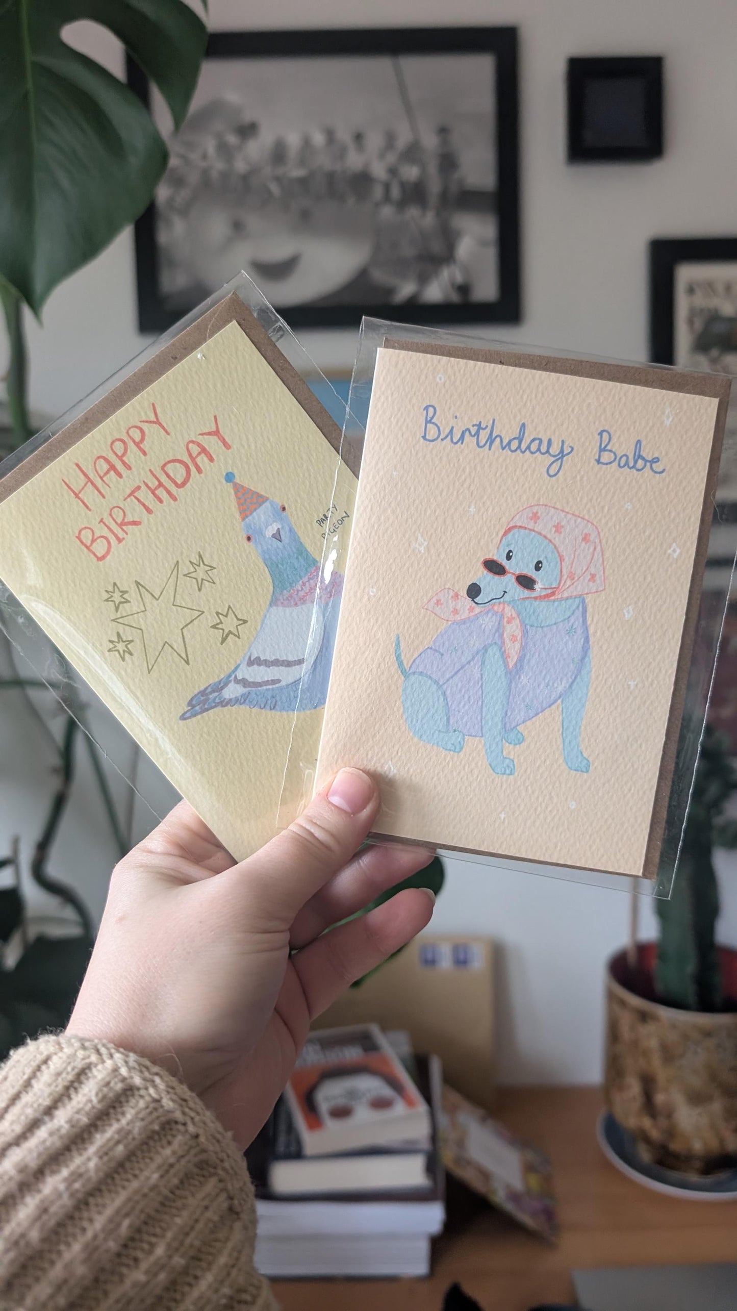 Birthday babe illustrated dog card