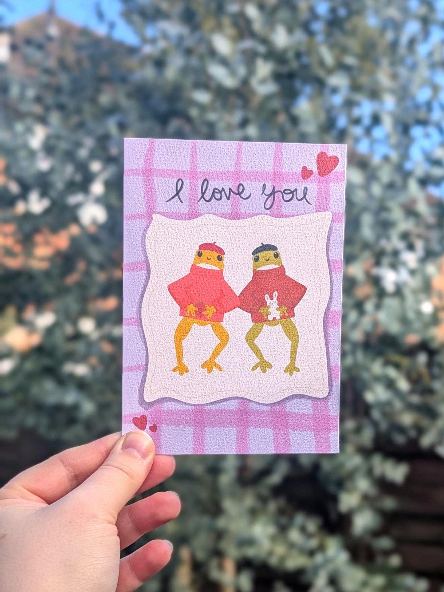 Frog I Love You Card, Anniversary Valentine Gift