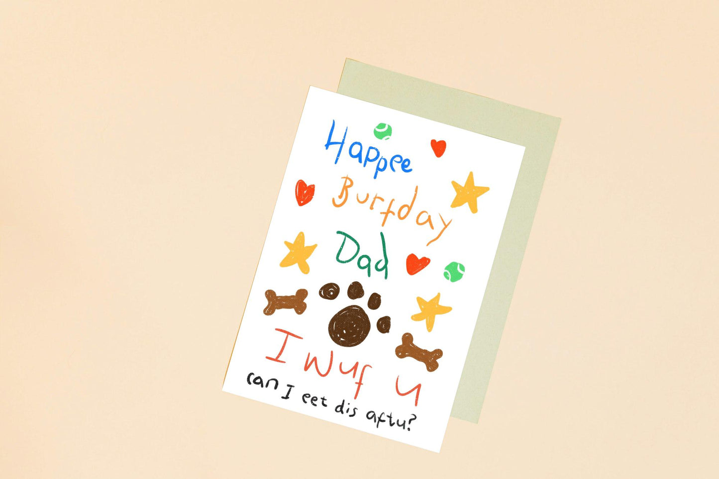 Funny Dog Birthday Card: From the Dog, For Mum or Dad