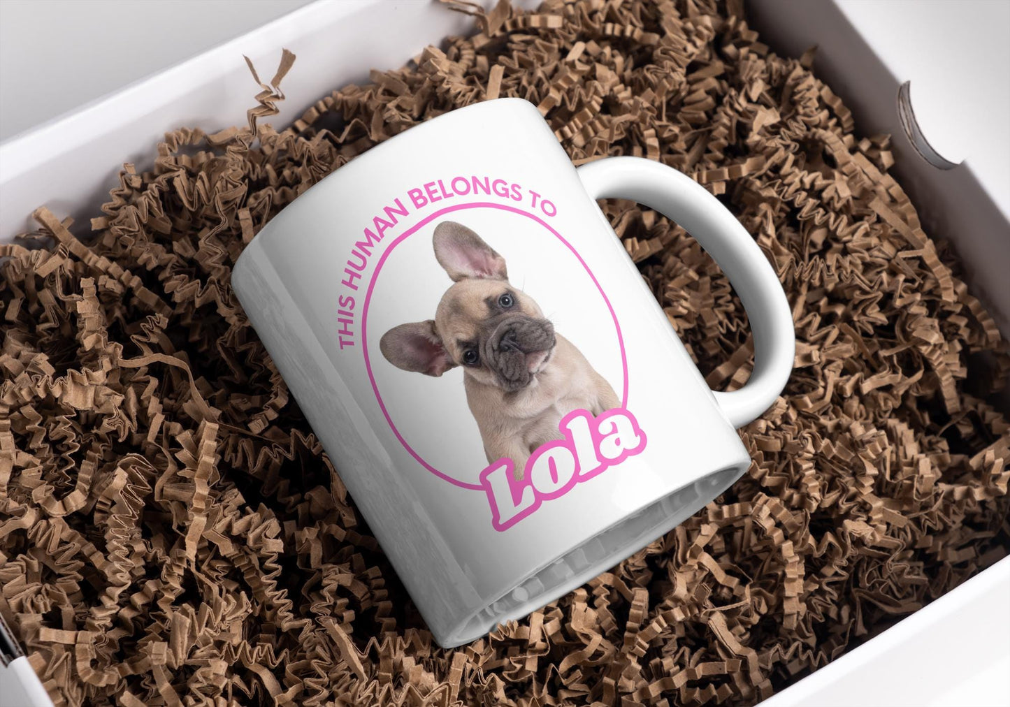Personalized Dog Photo Mug: Custom Pet Portrait, Dog Mum/Dad Gift