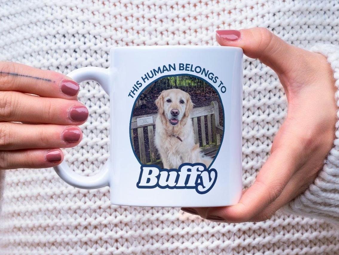 Personalized Dog Photo Mug: Custom Pet Portrait, Dog Mum/Dad Gift