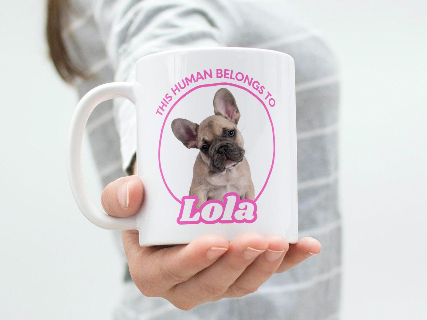 Personalized Dog Photo Mug: Custom Pet Portrait, Dog Mum/Dad Gift