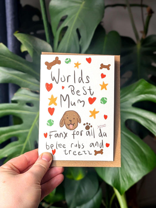 Dog Mum Birthday Card: Illustrated Mother's Day Card