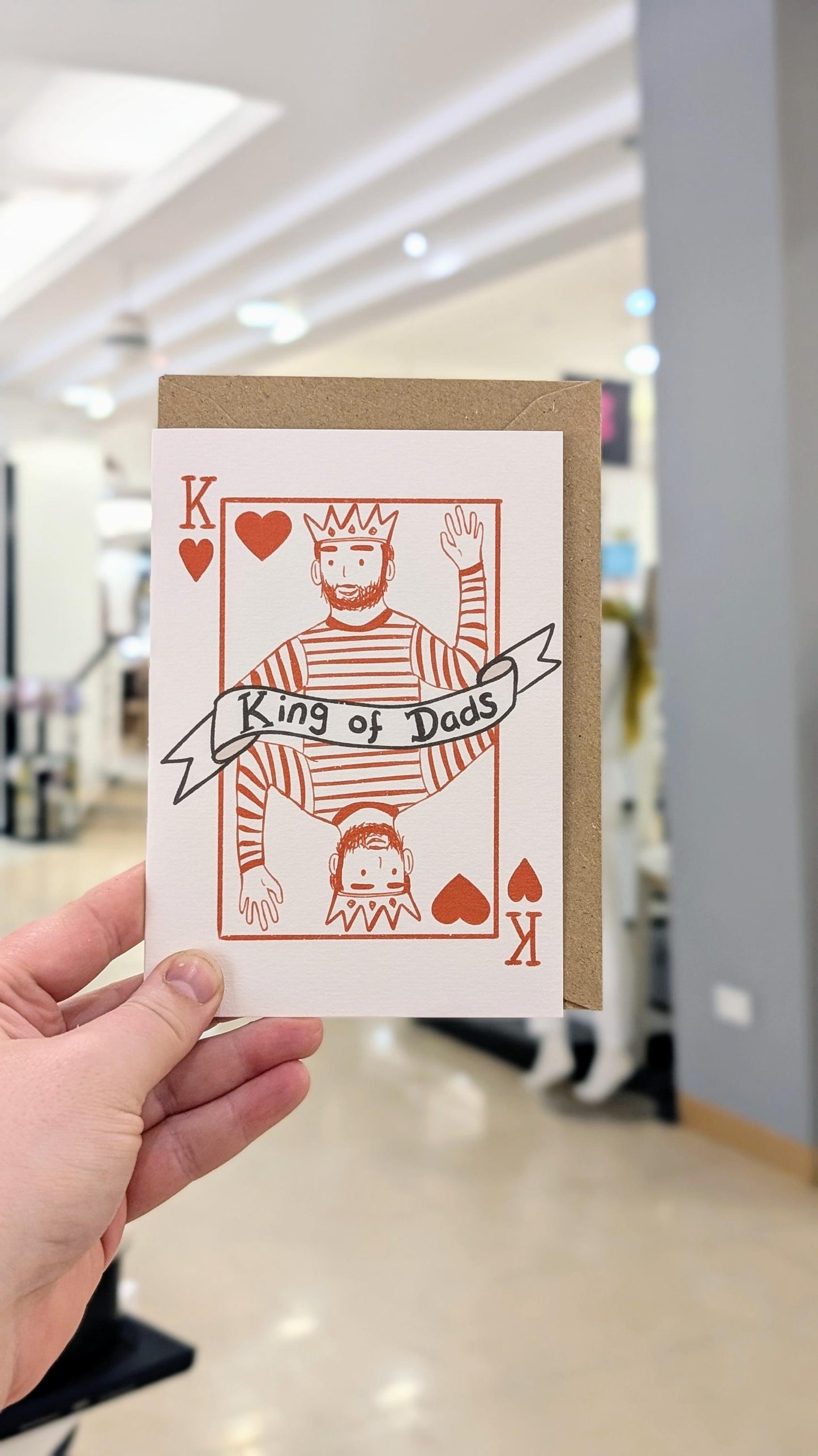 King of Dads Father's Day Card: Hand-Drawn A6 Recycled Card