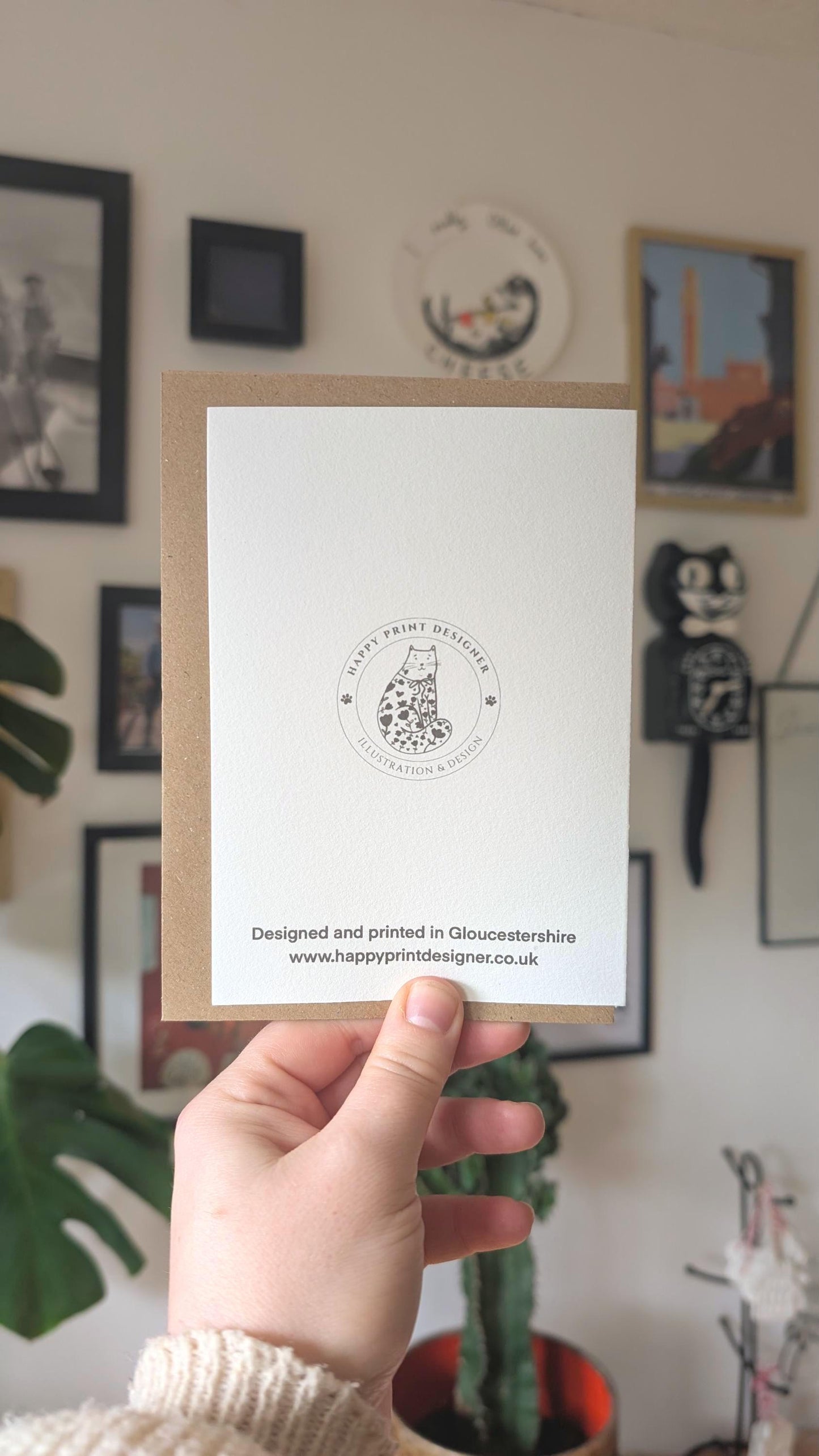 Worm Birthday Card: Illustrated Insect Greeting on Recycled Paper