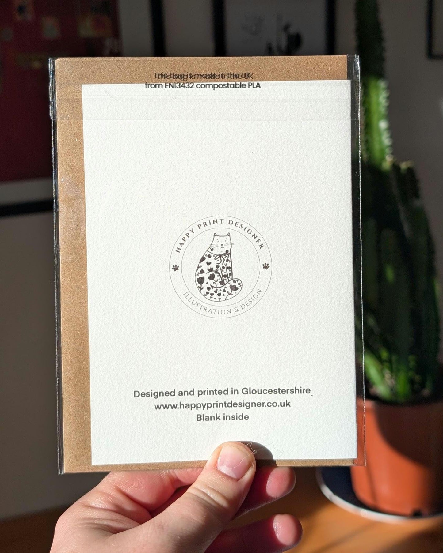 Sending bear hugs card - friendship, love, thinking of you - blank inside