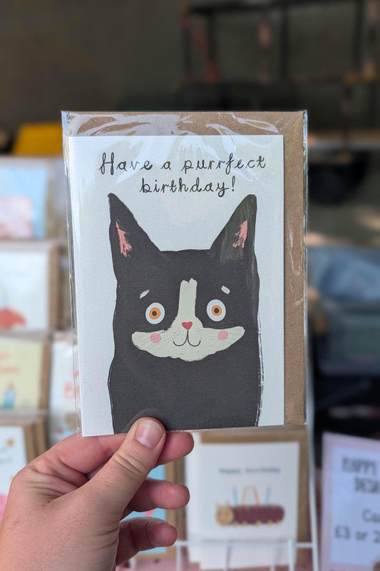 Purrfect birthday cat lover card